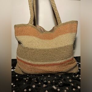 Crochet Shoulder Bag Tote Purse (Multicolor)